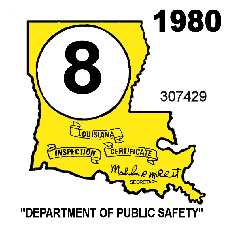 1980 Louisiana Inspection Sticker